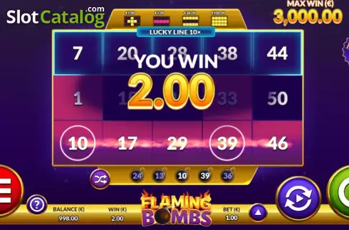 Οθόνη3. Flaming Bombs Κουλοχέρης