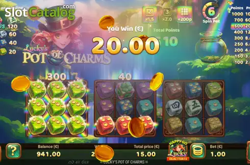 Οθόνη3. Lucky's Pot of Charms Κουλοχέρης 