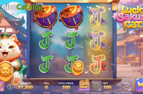 Οθόνη3. Lucky Sakura Cat Κουλοχέρης