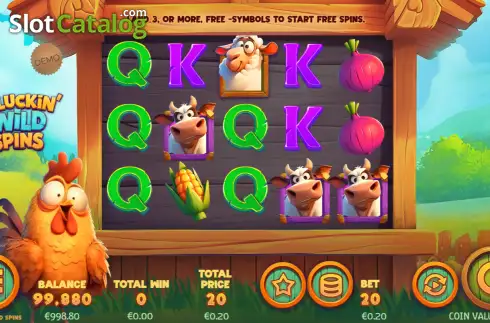 Οθόνη2. Cluckin' Wild Spins Κουλοχέρης