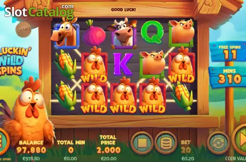 Οθόνη3. Cluckin' Wild Spins Κουλοχέρης