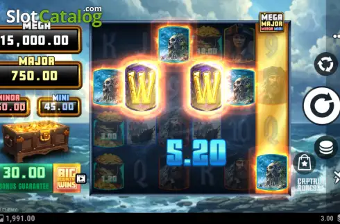 Οθόνη3. Captain Bones Big Bounty Κουλοχέρης