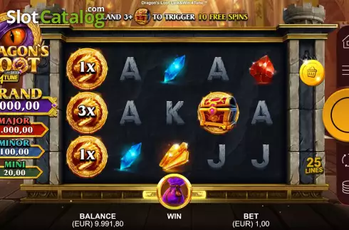 Οθόνη5. Dragon's Loot Link&Win 4Tune Κουλοχέρης