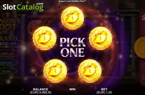 Οθόνη7. Dragon's Loot Link&Win 4Tune Κουλοχέρης