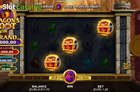 Οθόνη9. Dragon's Loot Link&Win 4Tune Κουλοχέρης