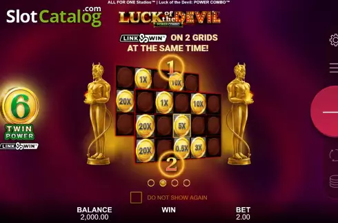 Οθόνη2. Luck of the Devil: POWER COMBO Κουλοχέρης 