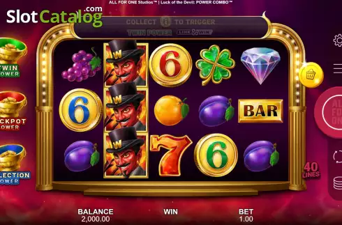Οθόνη3. Luck of the Devil: POWER COMBO Κουλοχέρης 
