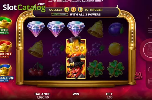Οθόνη4. Luck of the Devil: POWER COMBO Κουλοχέρης 