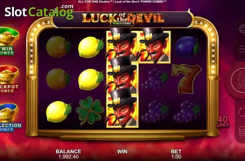 Οθόνη5. Luck of the Devil: POWER COMBO Κουλοχέρης 