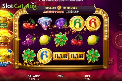 Οθόνη7. Luck of the Devil: POWER COMBO Κουλοχέρης 