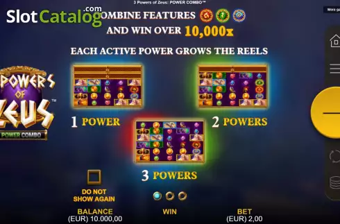 Οθόνη2. 3 Powers of Zeus: Power Combo Κουλοχέρης