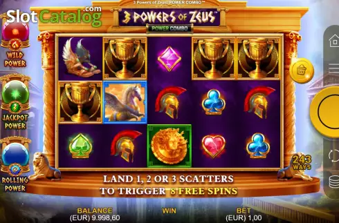 Οθόνη3. 3 Powers of Zeus: Power Combo Κουλοχέρης