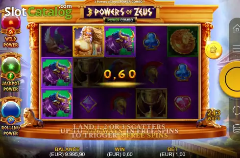 Οθόνη4. 3 Powers of Zeus: Power Combo Κουλοχέρης