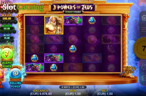Οθόνη9. 3 Powers of Zeus: Power Combo Κουλοχέρης