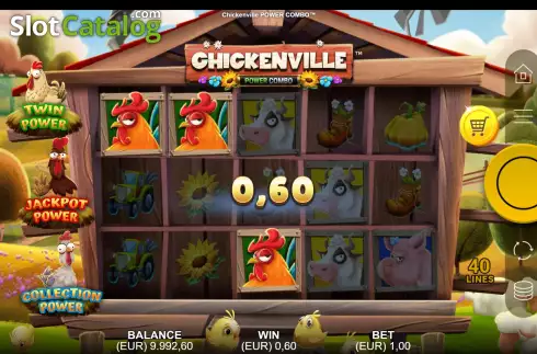 Οθόνη4. Chickenville Power Combo Κουλοχέρης