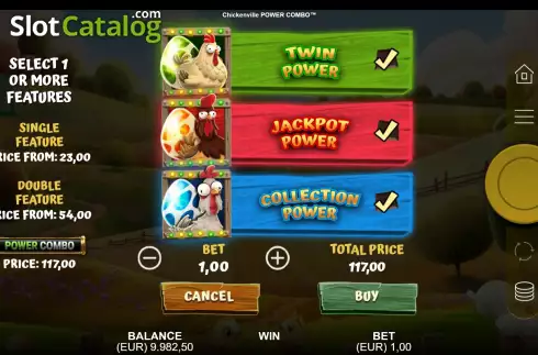 Οθόνη6. Chickenville Power Combo Κουλοχέρης
