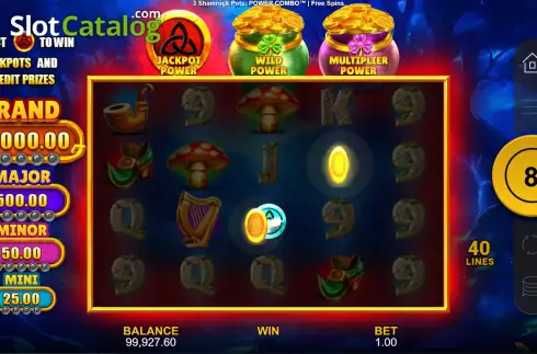 Οθόνη8. 3 Shamrock Pots: Power Combo Κουλοχέρης