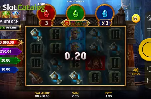 Οθόνη4. Kings of Crystals II Power Combo Κουλοχέρης