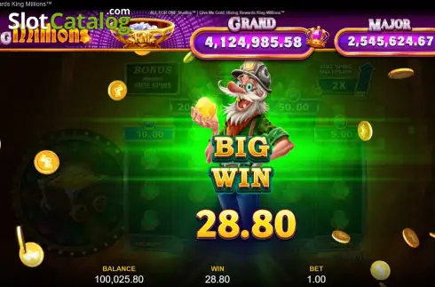 Οθόνη3. Give Me Gold: Rising Rewards King Millions Κουλοχέρης