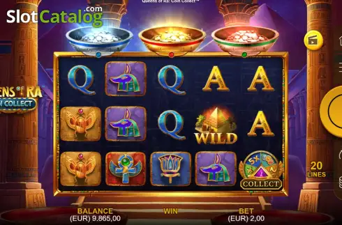 Οθόνη2. Queens of Ra: Coin Collect Κουλοχέρης