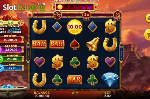 Οθόνη2. Aztec Inferno: Gold Eruption Κουλοχέρης 