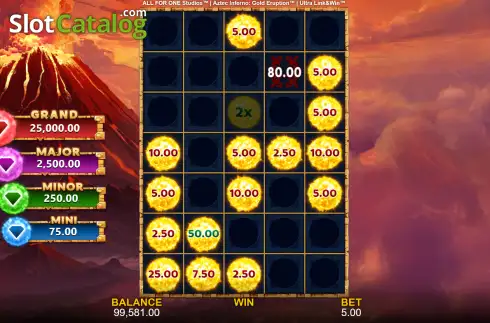 Οθόνη3. Aztec Inferno: Gold Eruption Κουλοχέρης 
