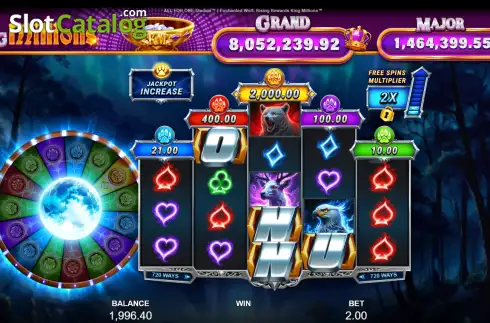 Οθόνη2. Enchanted Wolf Rising Rewards King Millions Κουλοχέρης