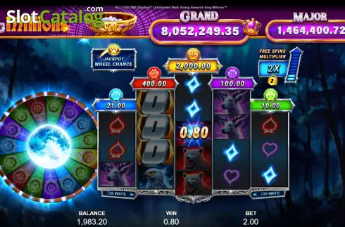Οθόνη3. Enchanted Wolf Rising Rewards King Millions Κουλοχέρης