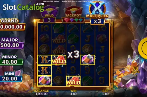 Οθόνη3. Give Me Gold: Mine n' Shine Power Combo Κουλοχέρης