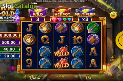 Οθόνη2. Give Me Gold: Mine n' Shine Power Combo Κουλοχέρης