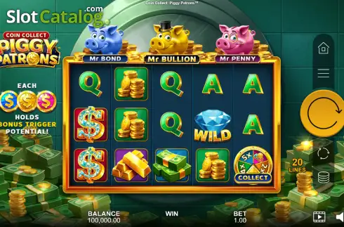Οθόνη2. Coin Collect: Piggy Patrons Κουλοχέρης