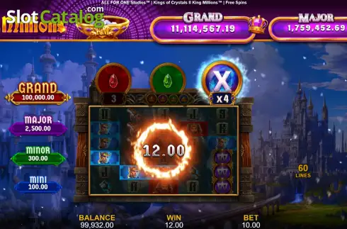 Οθόνη3. Kings of Crystals 2: King Millions Κουλοχέρης