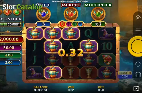 Οθόνη3. Eternal Guardians Anubis Power Combo Κουλοχέρης 
