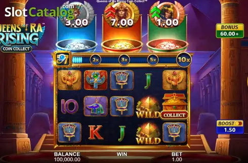 Οθόνη2. Queens of Ra Rising: Coin Collect Κουλοχέρης