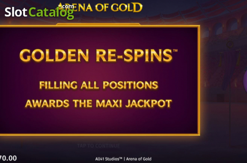 Οθόνη5. Arena of Gold Κουλοχέρης
