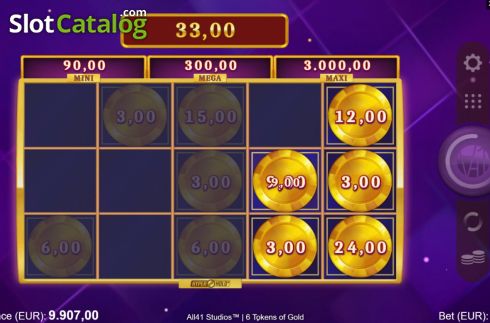 Οθόνη9. 6 Tokens of Gold Κουλοχέρης 