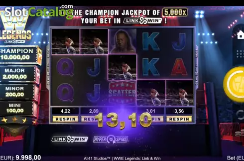Οθόνη4. WWE Legends Link & Win Κουλοχέρης 