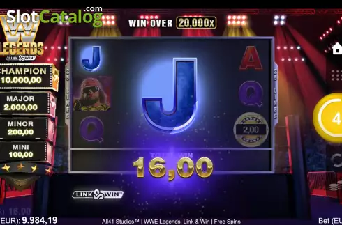 Οθόνη7. WWE Legends Link & Win Κουλοχέρης 