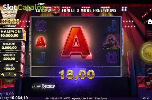 Οθόνη9. WWE Legends Link & Win Κουλοχέρης 