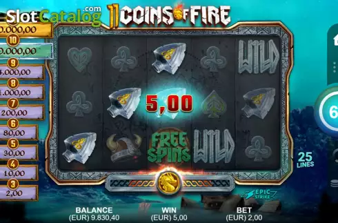 Οθόνη5. 11 Coins of Fire Κουλοχέρης