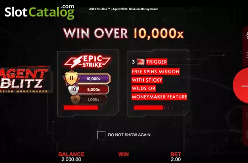 Οθόνη2. Agent Blitz: Mission Moneymaker Κουλοχέρης
