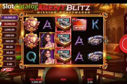 Οθόνη3. Agent Blitz: Mission Moneymaker Κουλοχέρης