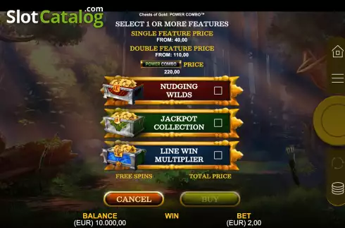 Οθόνη4. Chests of Gold Power Combo Κουλοχέρης 