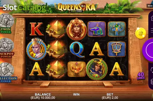 Οθόνη3. Queens of Ra Power Combo Κουλοχέρης 