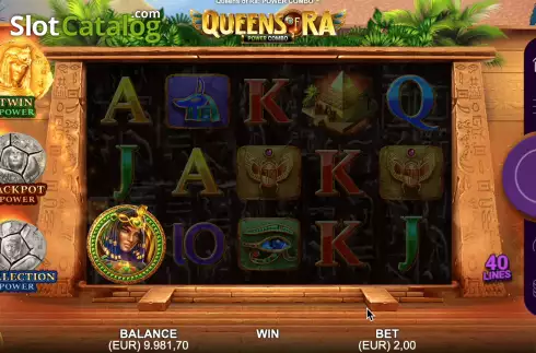 Οθόνη4. Queens of Ra Power Combo Κουλοχέρης 