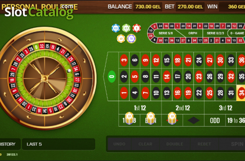 Οθόνη3. Personal Roulette Κουλοχέρης