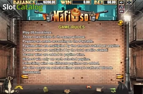 Οθόνη7. Mafioso (Allbet Gaming) Κουλοχέρης 