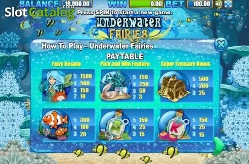 Οθόνη4. Underwater Fairies Κουλοχέρης
