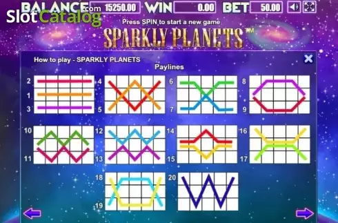 Οθόνη5. Sparkly Planets Κουλοχέρης