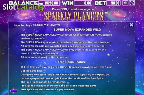 Οθόνη7. Sparkly Planets Κουλοχέρης